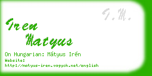 iren matyus business card